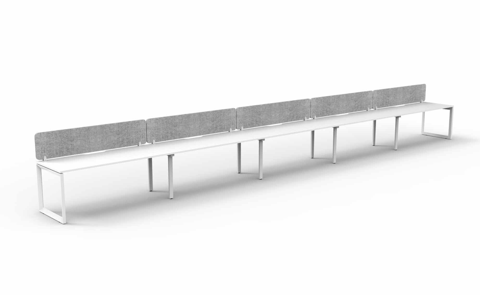 Loop 5 Person Single Sided Workstation - with Eco Screen